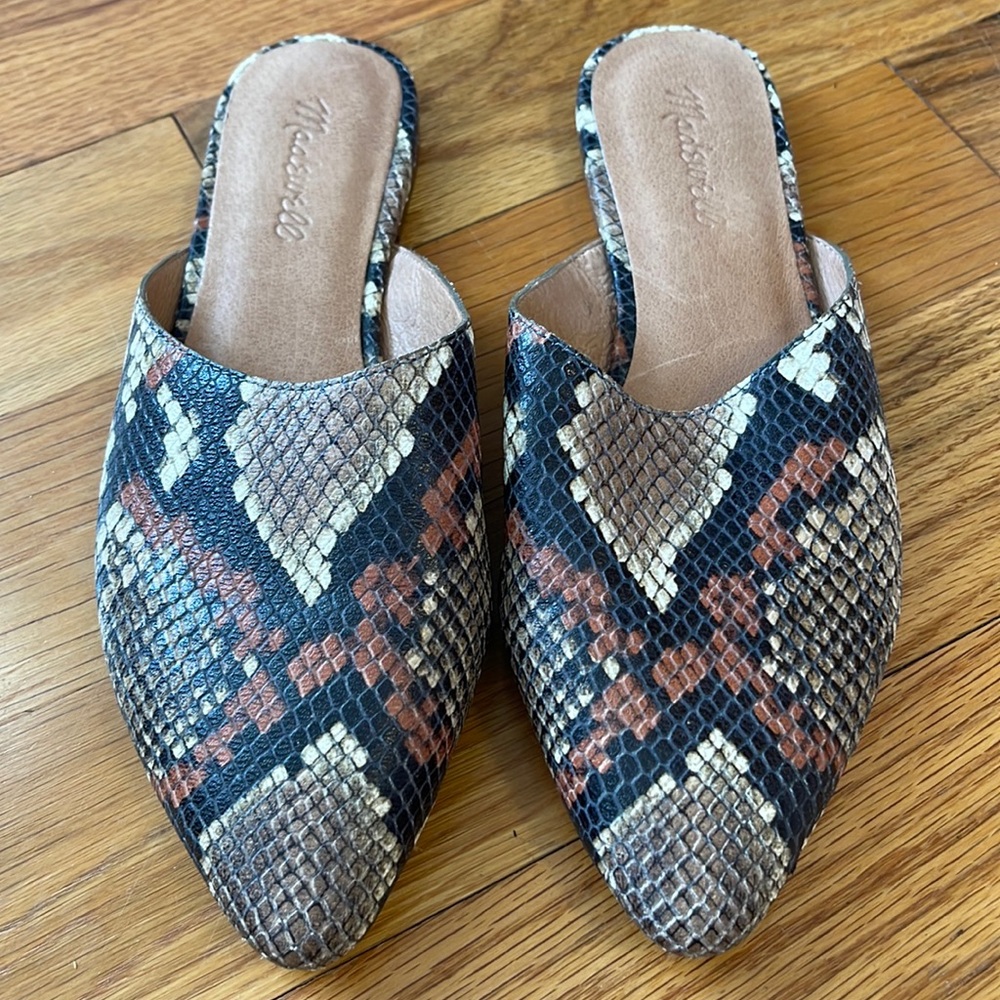 Madewell Snake Flat Mule